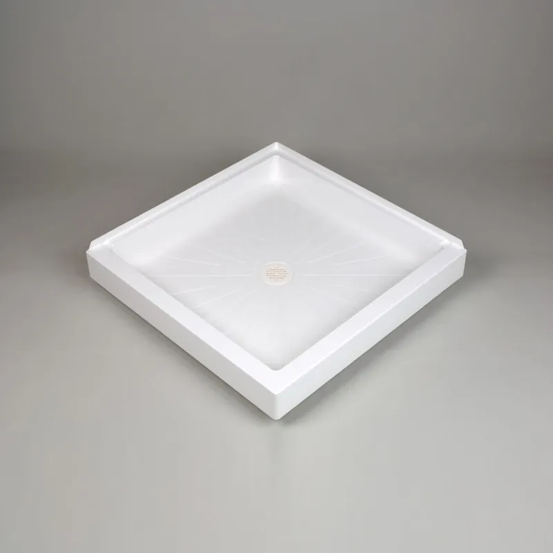 Mustee 3636DTM 36 Inch Durabase Corner Shower Base In White