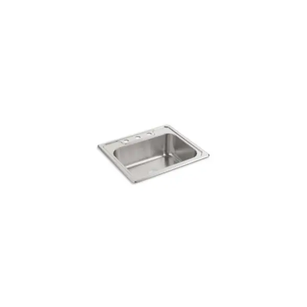 Kohler 14711-3-NA Sink 25X22 3HL 20GA SS Self-Rim