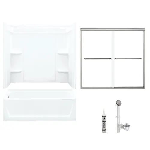 Multi Vendor Kit Parents 7132L-5405NC-D-0 Tub/Shwr Kit 60X32 LH Afd Wht