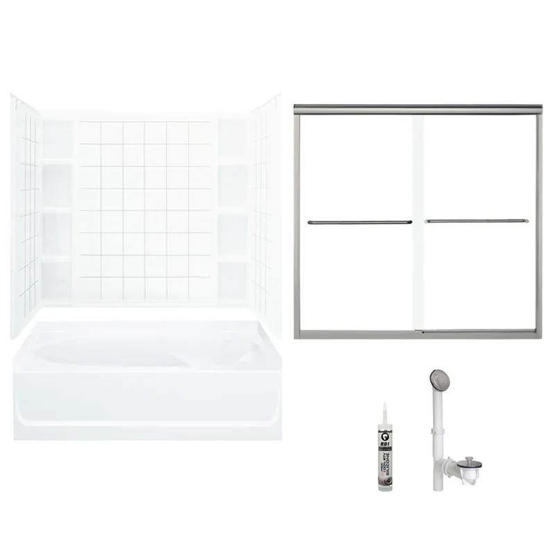 Multi Vendor Kit Parents 7111L-5405NC-0 Tub/Shwr Kit 60X42 LH Wht