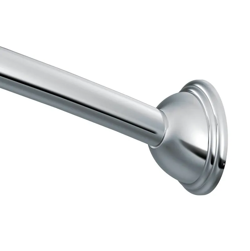 Moen CSR2165-RR-CH Shower Rod Kit Curved Fixed W/Roller Rings