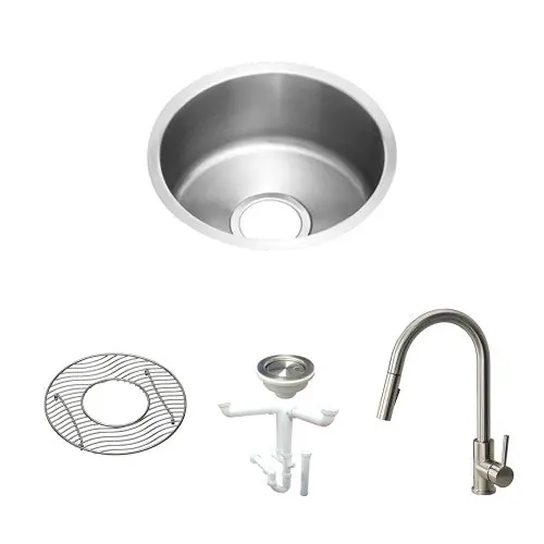 Multi Vendor Kit Parents KF-ELUH12FB Sink Kit with Faucet and Accessories