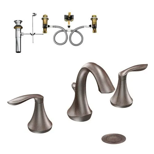 Moen KLEV-D-T6420ORB Lav Fct Kit Orb Eva 3HL Widespread