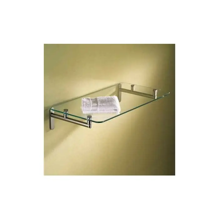 Brasstech 0240-24/SN Shelf 24' Hotel Tmprd Glss, Sine Collection