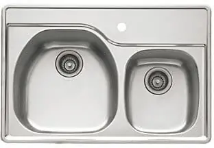 Franke NAX660 SINK 33X22 1HL SS DBL BWL 20 GA NAX660