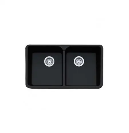 Franke MHK720-31MB Sink 31X19 Matte Black Double Bowl Fireclay