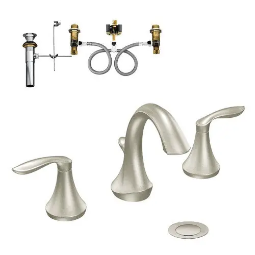 Moen KLEV-D-T6420BN LAV FCT KIT BN EVA 3 HL WIDESPREAD