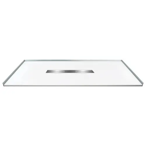 Jiangsu Fashion Composite FZS6332C-31 Trimslate Base 63X32 White Center Drain