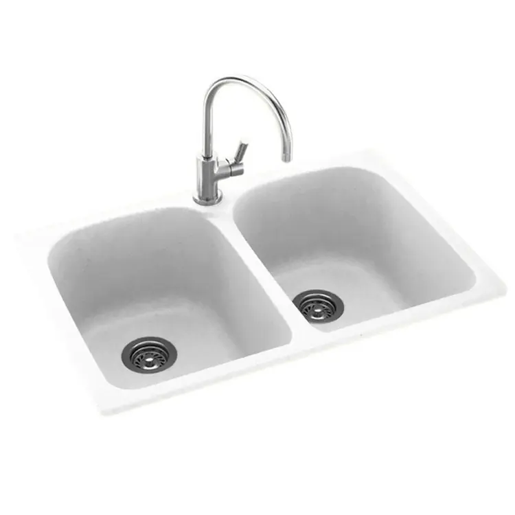 Swan surfaces KS02233LB.011 SINK 33X22 1HL DBL BWL KSLB-3322 Tahiti WHT