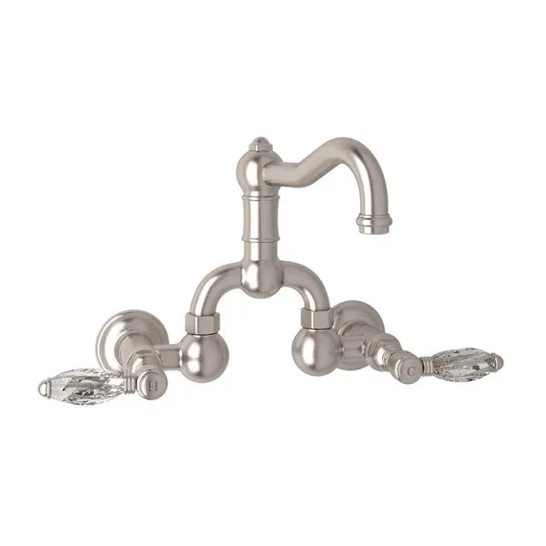 ROHL A1418LCSTN-2 LAV FCT A1418LCSTN-2 ACQUI BRIDGE CRYSTAL LVR HDLS
