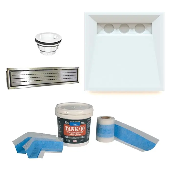 ARC K3535L-PRO-SLBS Shower Base Kit 35-1/2X35-1/2