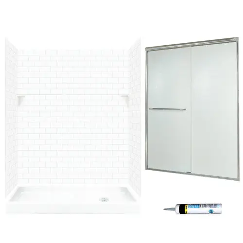 Multi Vendor Kit Parents STP326R010-M58570NR Shower Kit ST326R10NR Nckl/Rain Glss Subway Tile