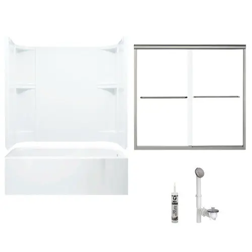 Multi Vendor Kit 7124R-5405NC-0 TUB/SHWR KIT 60X30 RH WHT