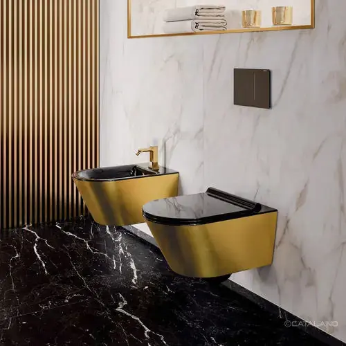 Ceramica Catalano 1VS55NRNO Toilet Zero New Flush Black Gold