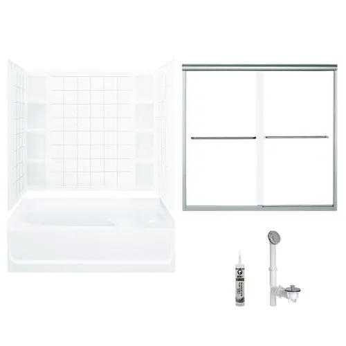 Multi Vendor Kit Parents 7111L-5405SC-0 Tub/Shwr Kit 60X42 LH WHT 7111L-5405SC-0