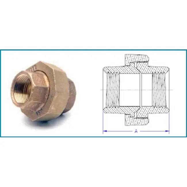 Matco Norca Inc DB-UN08LF Union 2 BRS 150# Thrd 61-657-0390LF Lead Free
