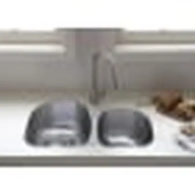 KOHLER 11723-1-NA SINK 31-1/2X20-1/2 1HL DBL BWL 18GA UNDERMOUNT