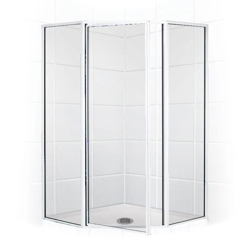 E.L. MUSTEE & SONS INC 42.751 DOOR 42' NEO-ANGLE CLEAR GLASS/PC TRIM