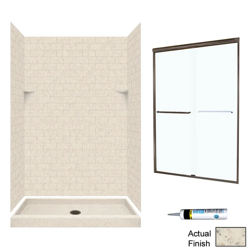 Multi Vendor Kit Parents STP3448050-M46570BC Shower Kit ST344850BC Brnz/Clear Glss Subway Tile