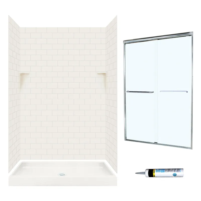 MULTI VENDOR KIT PARENTS STP3448018-M46570CC SHOWER KIT ST344818CC CHRM/CLR GLSS SUBWAY TILE