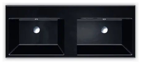 Ceramica Catalano 1125ZENE Washbasin NHL BLK DBL BWL Zero 125 Wall Mount
