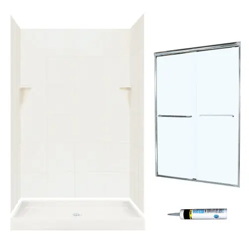 MULTI VENDOR KIT PARENTS SQP3448018-M46570CC SHOWER KIT SQ344818CC CHRM/CLR GLSS SQUARE TILE