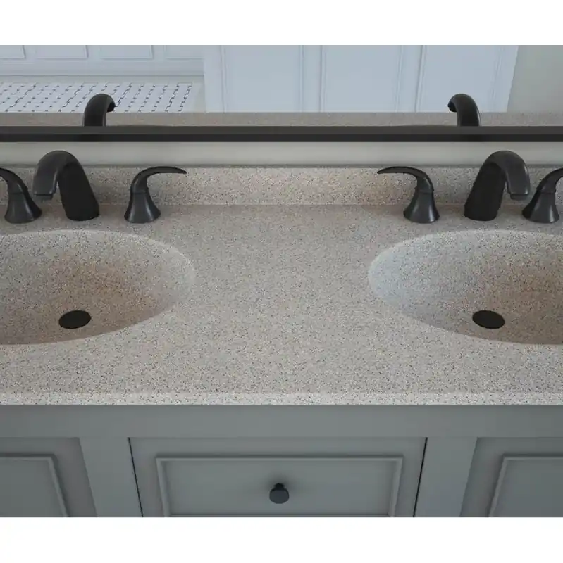 Swan CH022732B.040 Vanity Top 22-1/2X73 Bermuda Sand Double Bowl