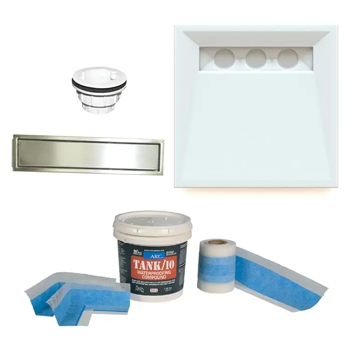 ARC INC K3535L-PRO-SOBS SHOWER BASE KIT 35-1/2X35-1/2 TRUEDEK LINEAR