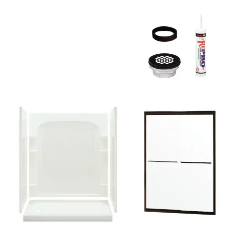 MULTI VENDOR KIT PARENTS 7217L-5475DRC SHOWER KIT LH WHT SHWR/ ORB DRAIN/DOOR