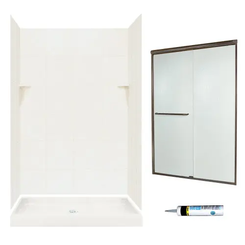 MULTI VENDOR KIT PARENTS SQP3448018-M46570BR SHOWER KIT SQ344818BR BRNZ/RAIN GLSS SQUARE TILE