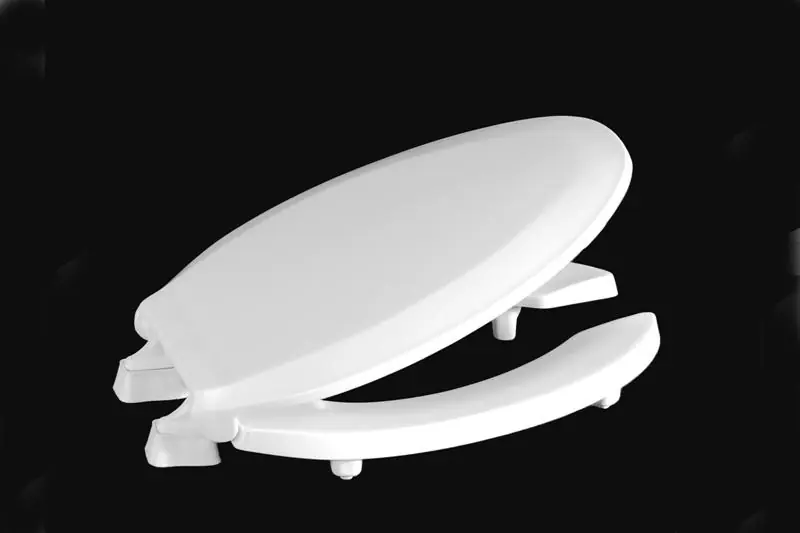 CENTOCO HL820STS-001 SEAT WHT ELON OPEN FRONT W/COVER PLASTIC
