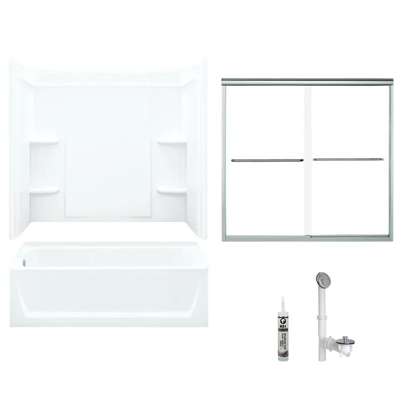Multi Vendor Kit Parents 7132L-5405SC-BD-0 Tub/Shwr Kit 60X32 LH AFD WHT