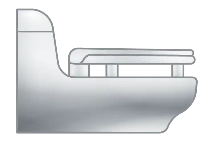 CENTOCO HL440STS-106 Seat Bon Rnd Closed Fron W/Cover Plastic
