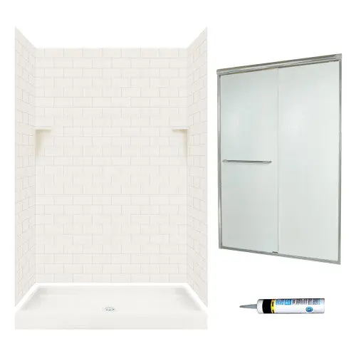 Multi Vendor Kit Parents STP3448018-M46570NR Shower Kit ST344818NR NCKL/Rain GLSS Subway Tile
