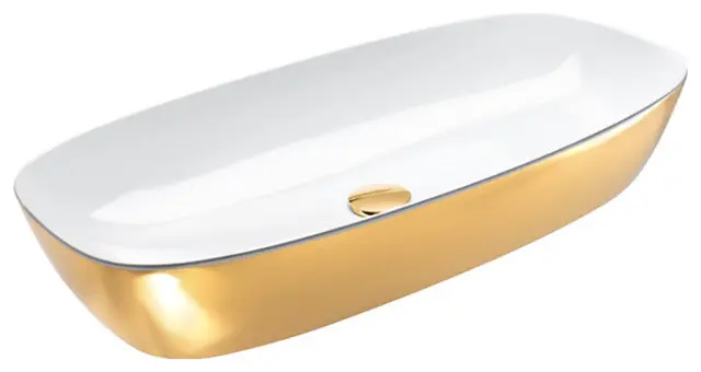 Ceramica Catalano 180APGRLXBO Washbasin NHL SGL BWL GLD/WHT 180APGRLXBO