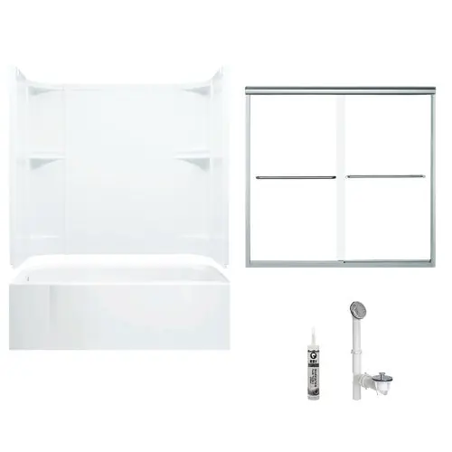 MULTI VENDOR KIT PARENTS 7124L-5405SC-0 TUB/SHWR KIT 60X30 LH WHT