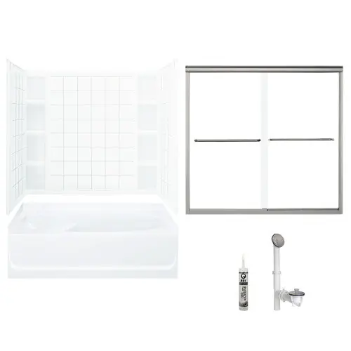 Multi Vendor Kit Parents 7111R-5405NC-0 Tub/Shwr Kit 60X42 RH WHT 7111R-5405NC-0