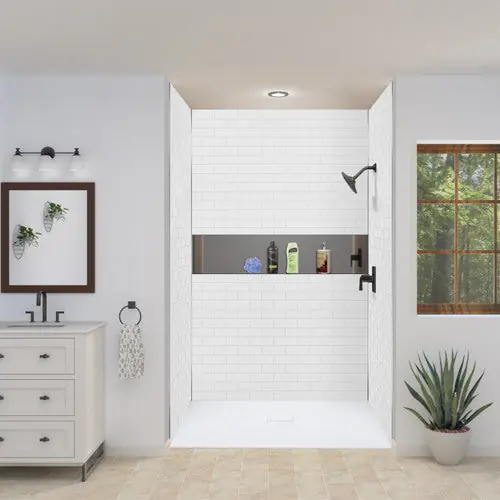 Jiangsu Fashion Composite PWK603696-131 Shower Wall Kit 60X36X96 White