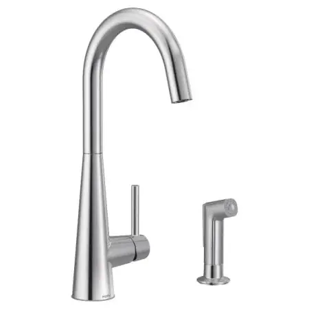 Moen 7870 Sink Fct 7870 Pc Sleek Sgl Hdl High Arc Pull Down