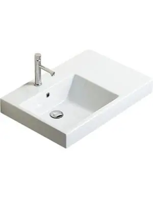 Ceramica Catalano 17SZEFC00 Washbasin 1HL LH Wht Sgl Bwl 17SZE00 Zero Domino 75