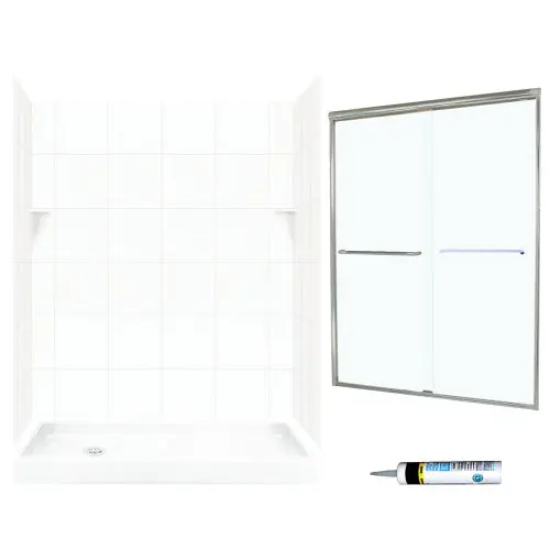 Multi Vendor Kit SQP326L010-M58570NC Shower Kit SQ326L10NC NCKL/CLEAR GLSS SQ TILE