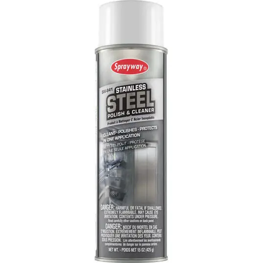 Sprayway SW841 Stainless Steel Polish & Cleaner 20 oz Aerosol Can