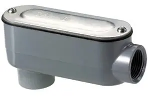 Bridgeport LB-42CG Rigid and IMC Conduit Body, Aluminum, Cover and Gasket, Size 3/4 Inch