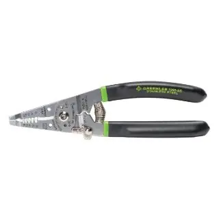 Greenlee 1955-SS Pro Wire Stripper With Spring And Lock 18 to 10 AWG Solid And 20 to 12 AWG Stranded