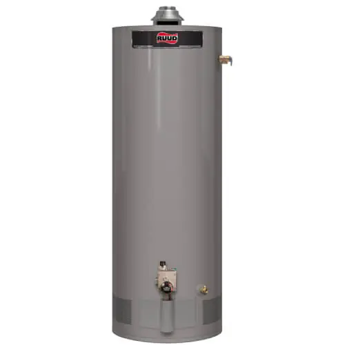 Ruud PROG40S-38N-RU62 40 Gallon 38000 BTU EF62 Short Professional Achiever Atmospheric Water Heater 6 Year (NG)