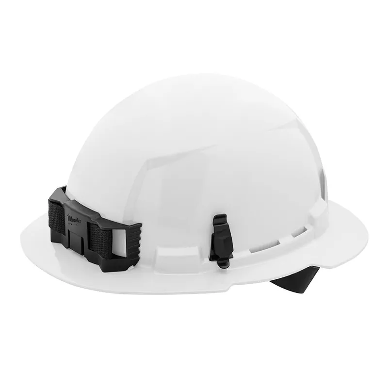Milwaukee 48-73-1101 White Full Brim Hard Hat with 4-Point Ratcheting Suspension - Type 1, Class E