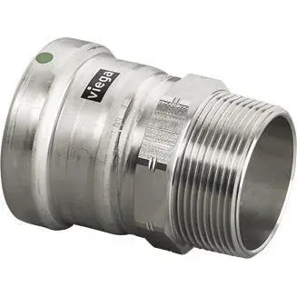 Viega 90735 4 MegaPress XL 316 Stainless Steel Male Adapter Press x Male