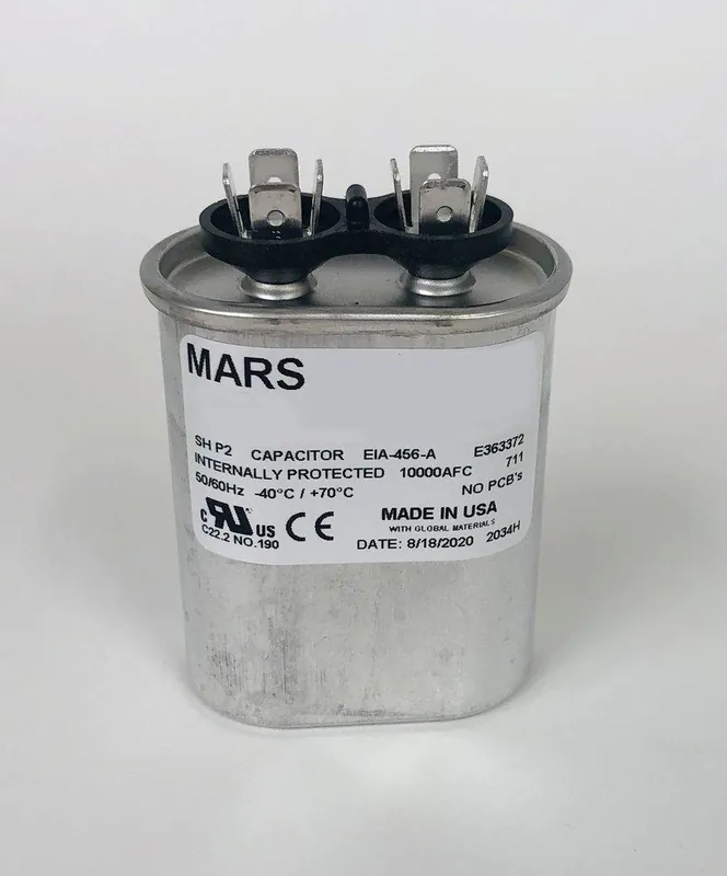MARS 14008 USA 10 MFD 370V Oval Run Capacitor MAR14008