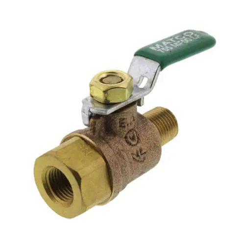 Matco-Norca 755MF00LF 1/8 MNPT x 1/8 FNPT Test Cock, Ball Type with Handle Lead-Free