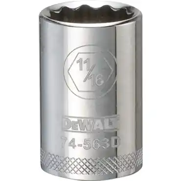 DeWalt DWMT74563OSP 1/2 in Drive Polished Chrome Standard Socket